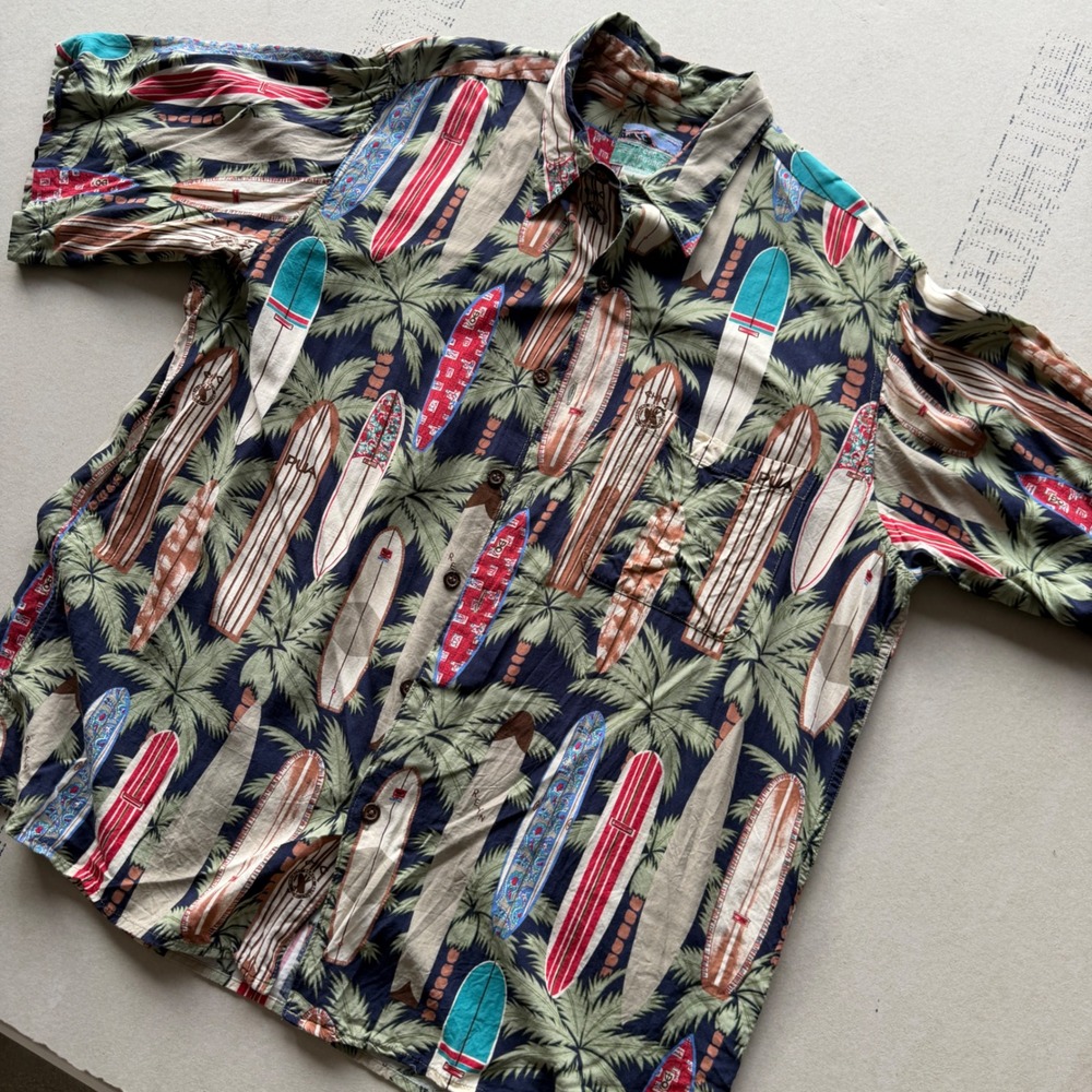 Vintage 90's Reyn Spooner Surfboard Hawaiian Shirt